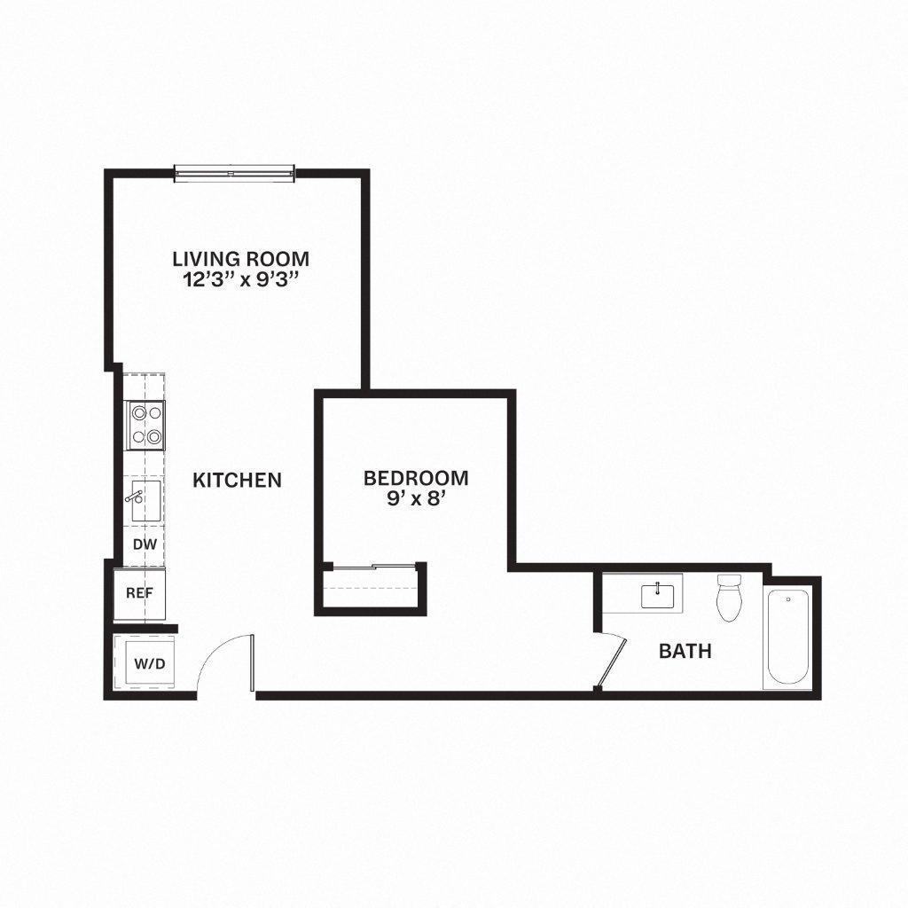 B3 Floor Plan at Corner 63, Seattle, WA 98115