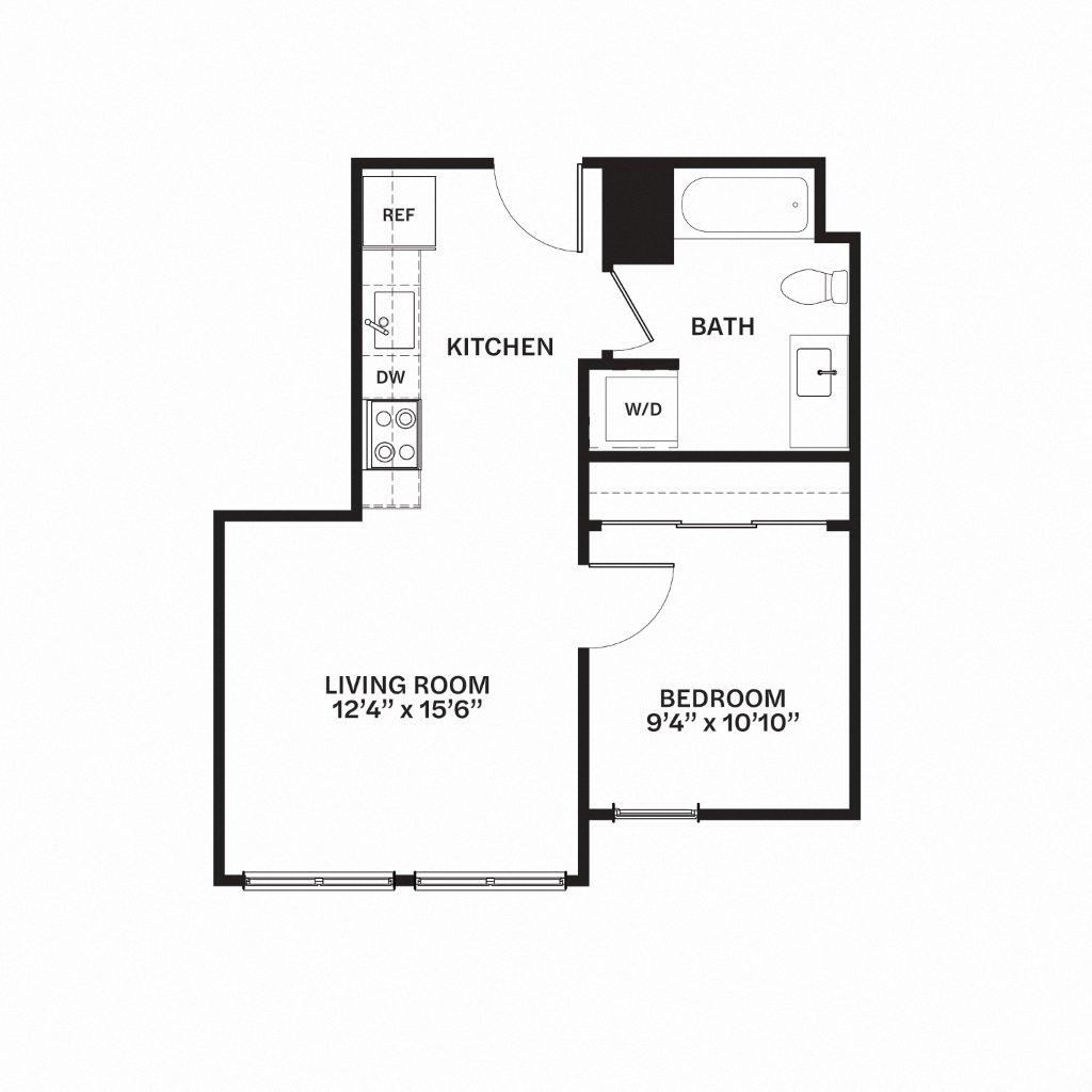C13 MFTE Floor Plan at Corner 63 Apartments in Seattle, Washington