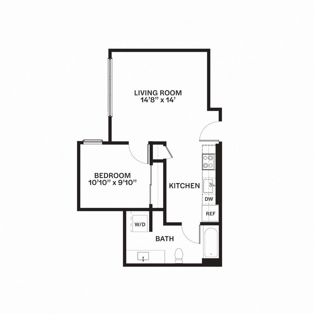 C15 MFTE Floor Plan at Corner 63 Apartments in Seattle, Washington