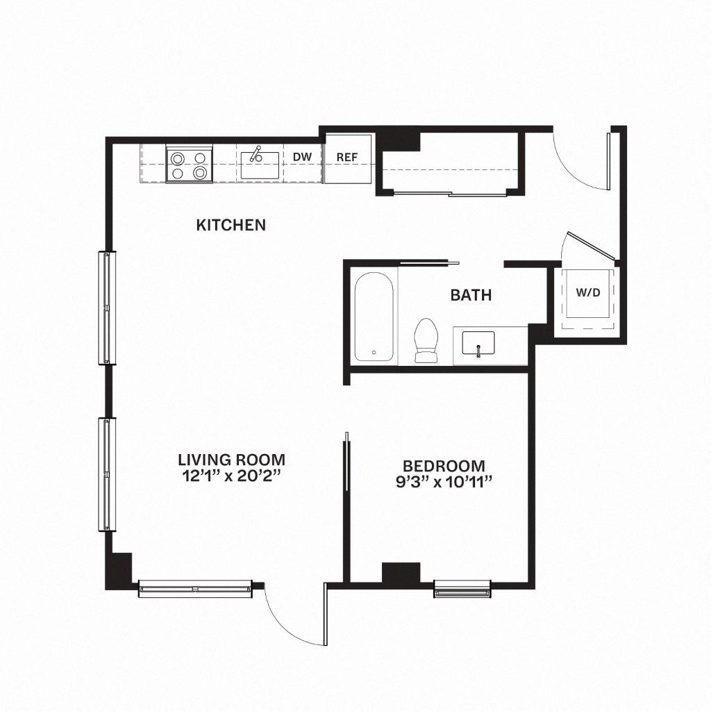 C24 Floor Plan at Corner 63, Seattle, WA