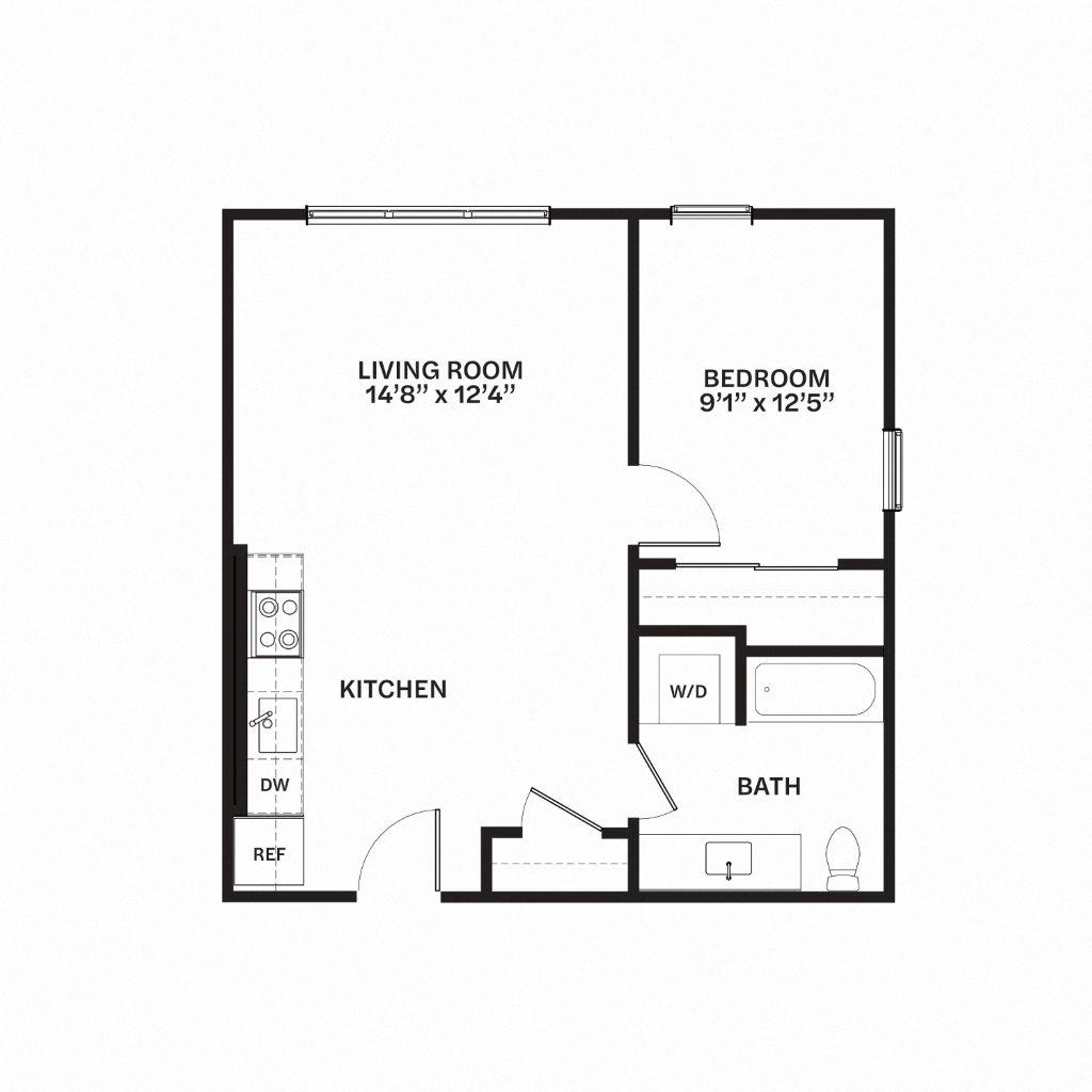 C25 Floor Plan at Corner 63, Seattle, 98115