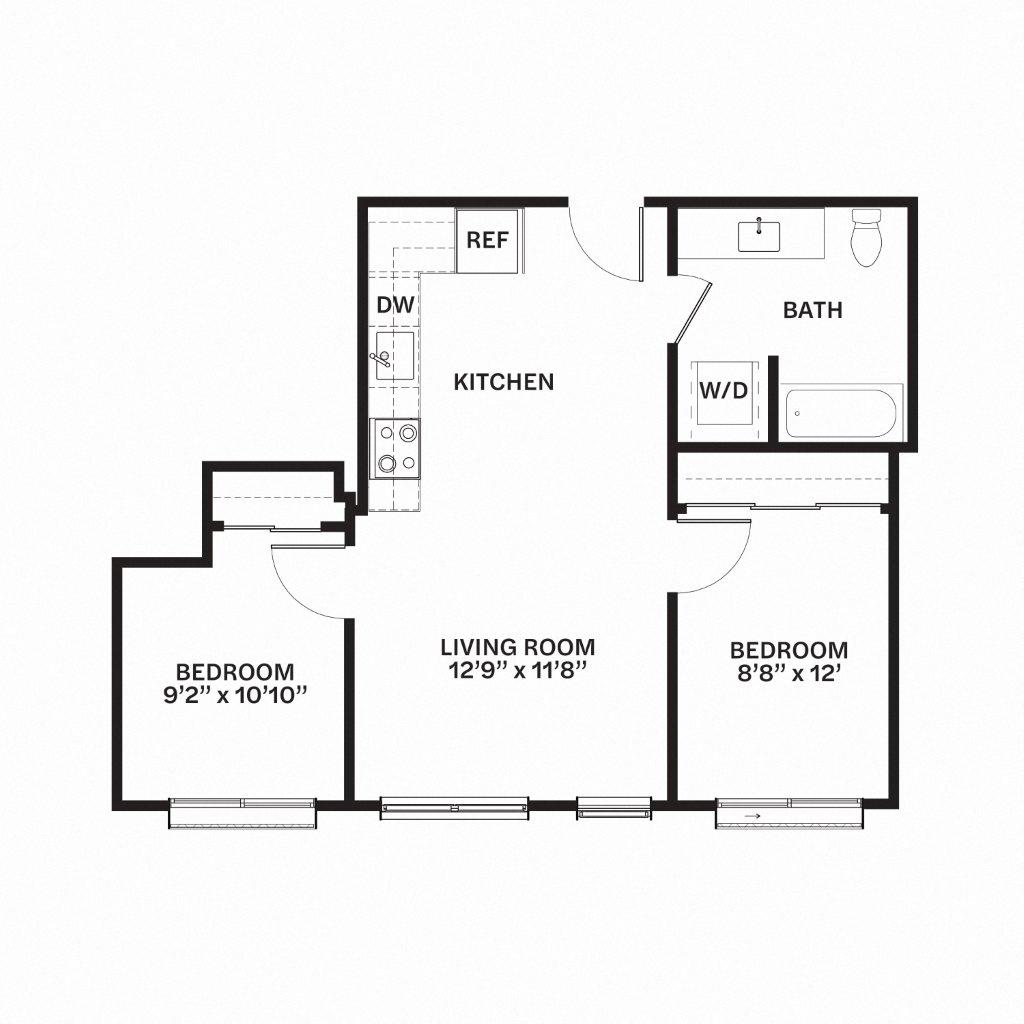 E3 Floor Plan at Corner 63, Washington 98115