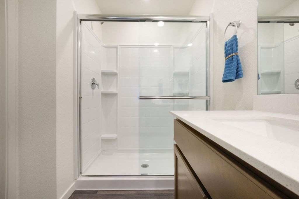Cottonwood Hollow Model Bathroom with Walk-In Shower