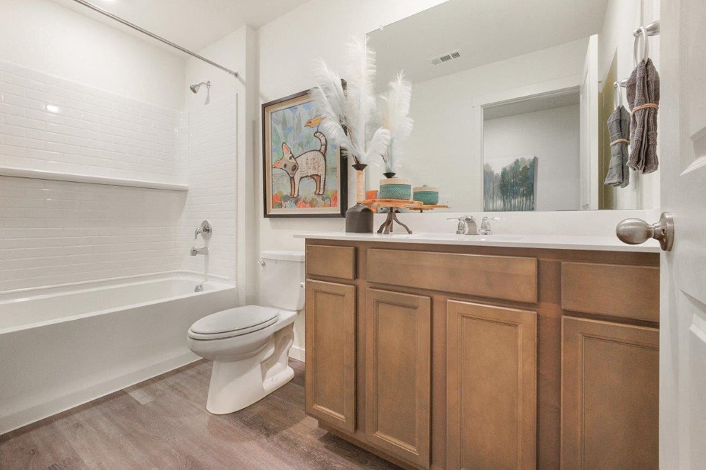 Cottonwood Hollow Model Bathroom with Bathtub