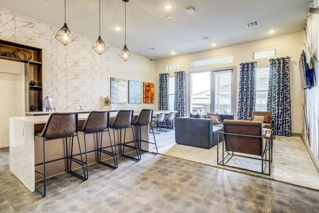 Cromwell at Plum Creek Apartments Clubhouse with Seating Area