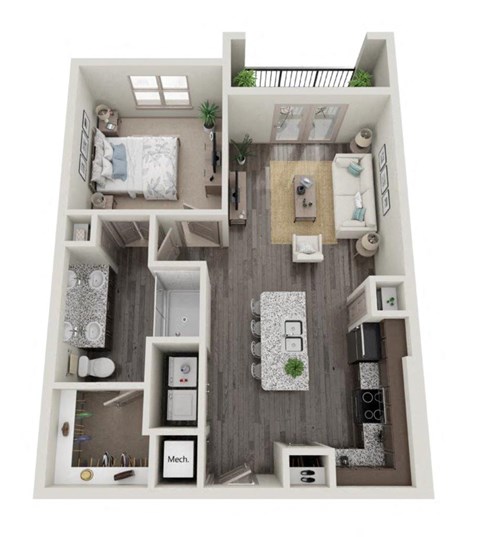 Cromwell at Plum Creek Apartments A3 Floor Plan
