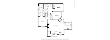 Crosspointe Apartments Three Bedroom Two Bathroom Floor Plan