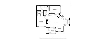 Crosspointe Apartments Two Bedroom One Bathroom Floor Plan