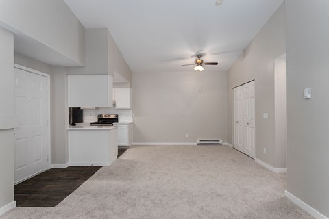 Novela Apartments Living Room and Front Entrance