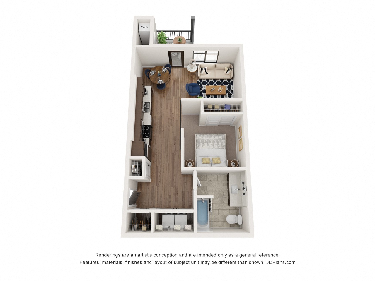 Vicinity at Horn Rapids Current Studio Floor Plan