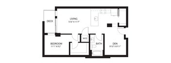 Vela Apartments D5 with Den Floor Plan
