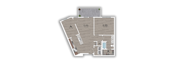 Discovery at the Realm Apartments 1H 2D Floor Plan