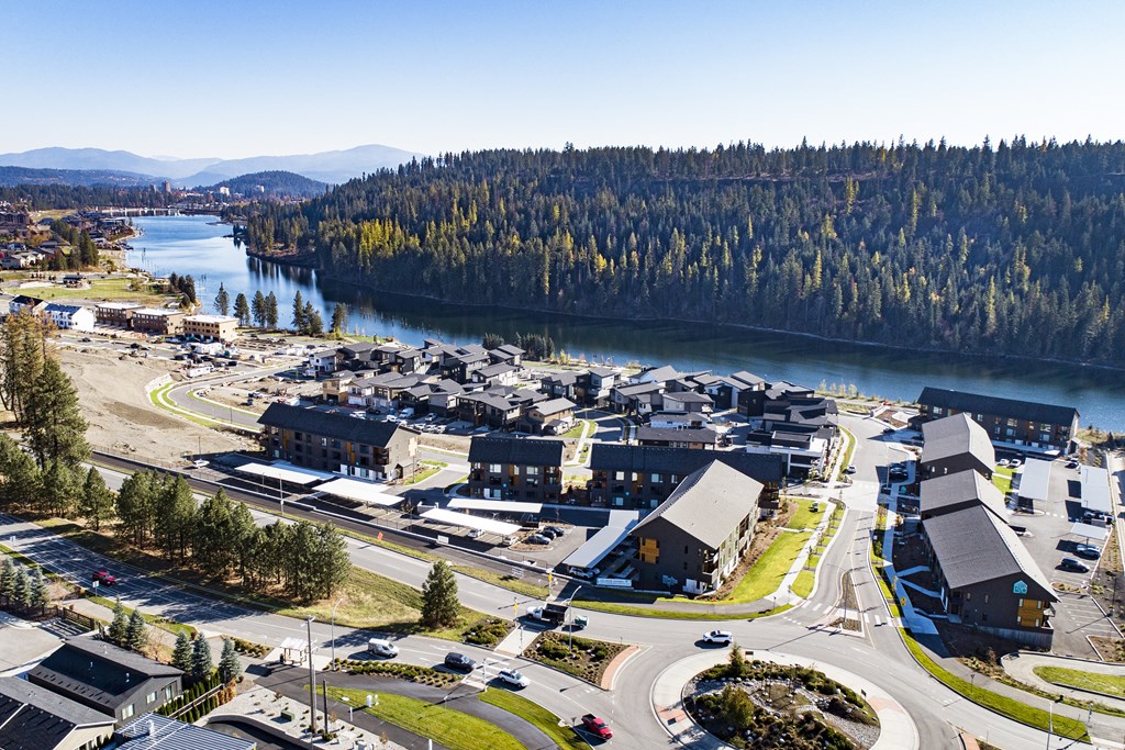 Bo Apartments exterior aerial view