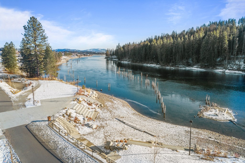 a view of the yukon river from a bridge