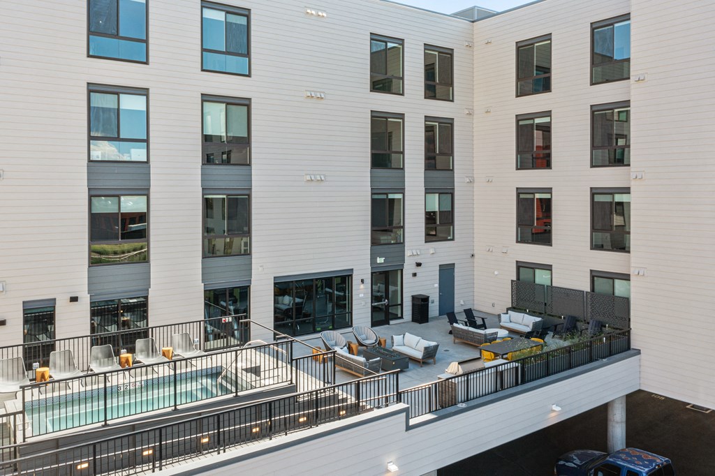 281 Willow Apartment building with a swimming pool and a patio