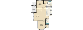 Little Tuscany Apartments D'Lusso Two Bedroom Floor Plan