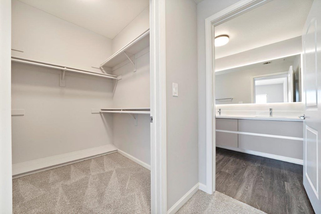 Boulevard on Wilshire Walk In Closet and Bathroom