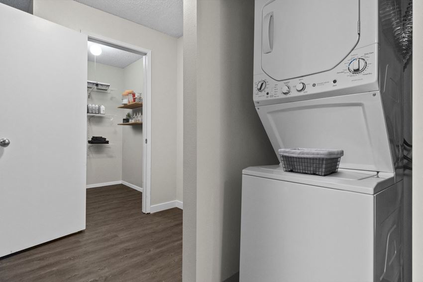 The Galleria Apartments Virtually Staged Closet and Laundry Closet The Galleria Apartments Virtually Staged Closet and Laundry Closet - Photo Gallery