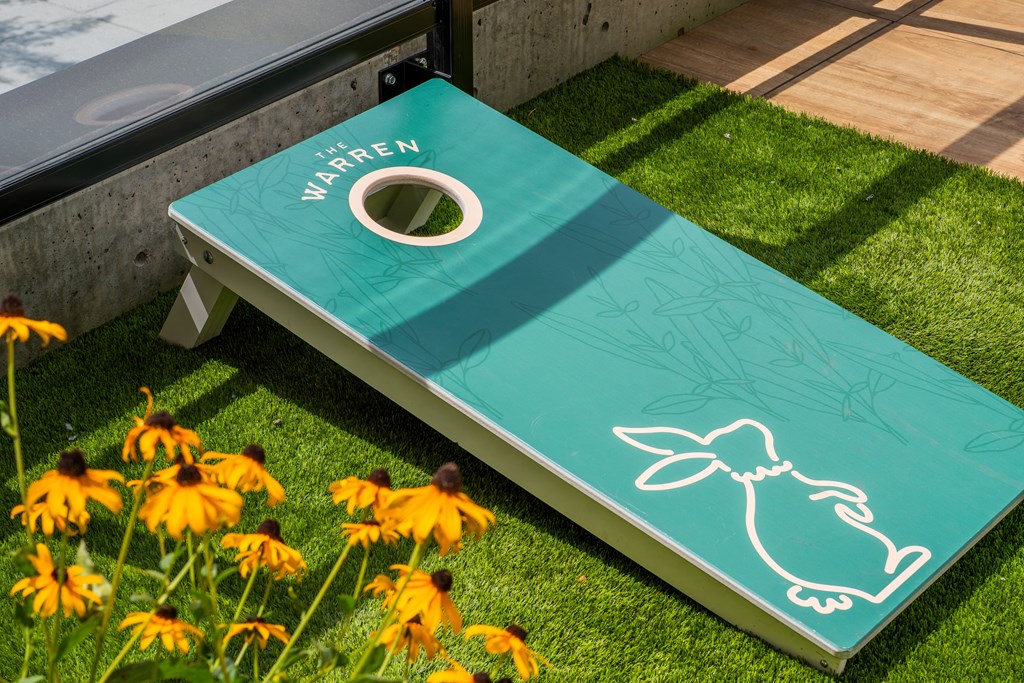 The Warren Apartments cornhole