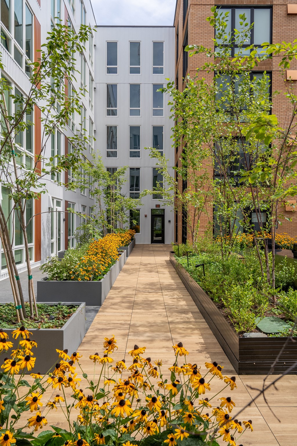 The Warren Apartments courtyard