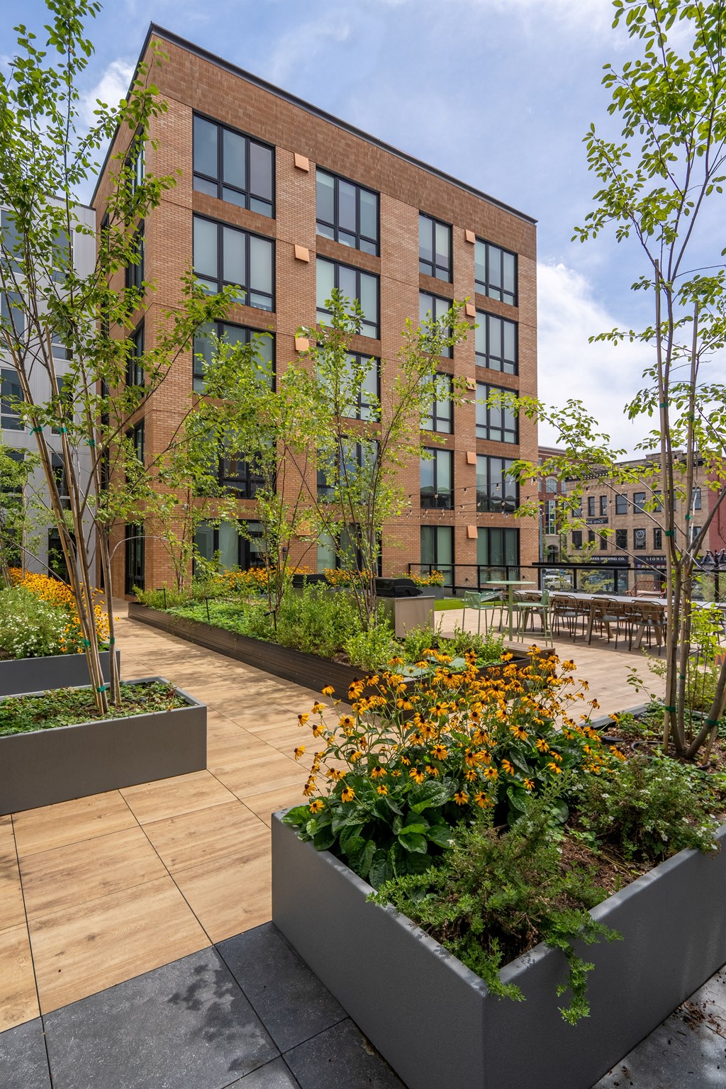 The Warren Apartments courtyard