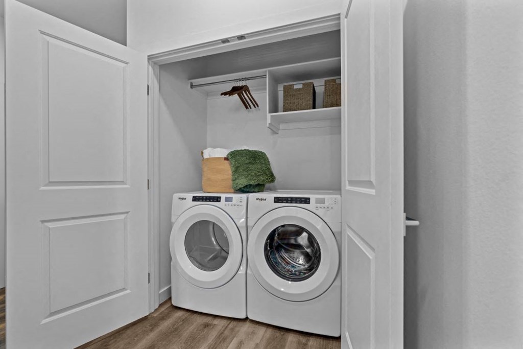 our apartments offer a laundry room with a washer and dryer