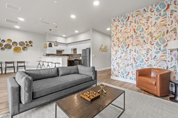 Imber at Union Mills Apartments Model Living Room and Kitchen Imber at Union Mills Apartments Model Living Room and Kitchen - Photo Gallery 6