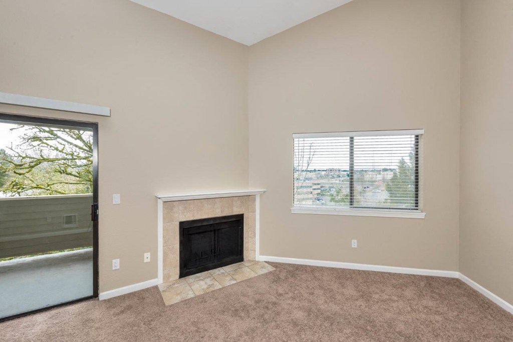 Townhomes with a View Living Room and Fireplace