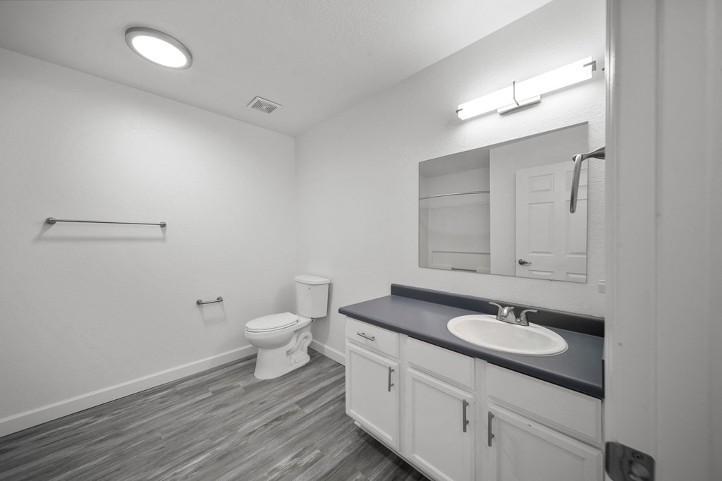this is a photo of the bathroom of a 560 square foot, 1 bedroom apartment at as