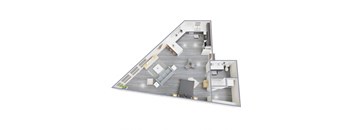D Studio Floor Plan at Rendezvous Urban Flats, Tucson, 85701