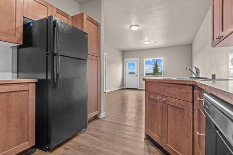 Dakota Flats Apartments in Spokane, Washington Kitchen and Living Room