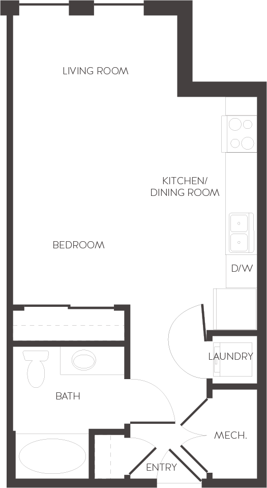 Denver, CO City House Apartments studio