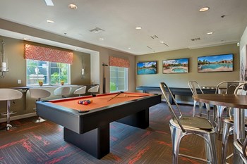 Desert Mirage Apartment Homes Clubhouse Lounge with Billiards Table - Photo Gallery 6