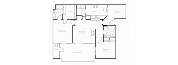 Desert Mirage 2 Bed 2 Bath B Floor Plan