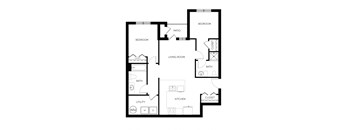 a floor plan of a bedroom apartment