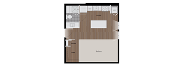 Domain at Wash Park Apartments in Denver, Colorado Studio A Floor Plan