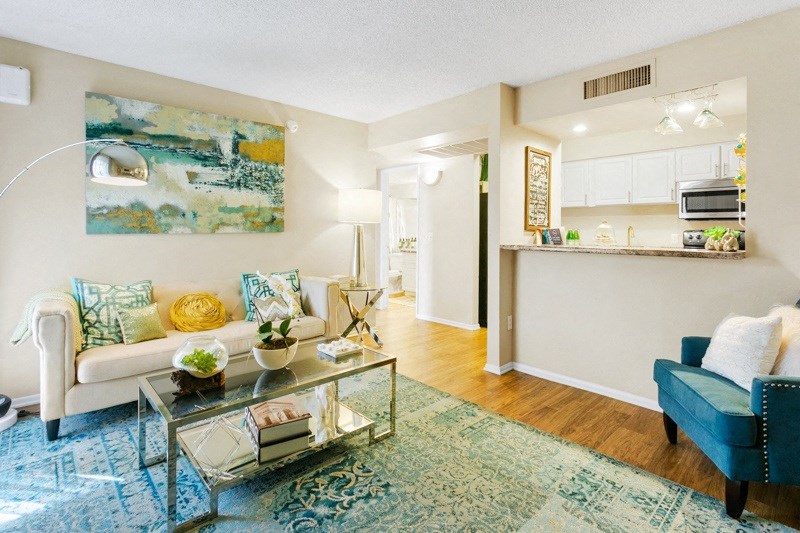 Domain 3201 Apartments Model Living Room