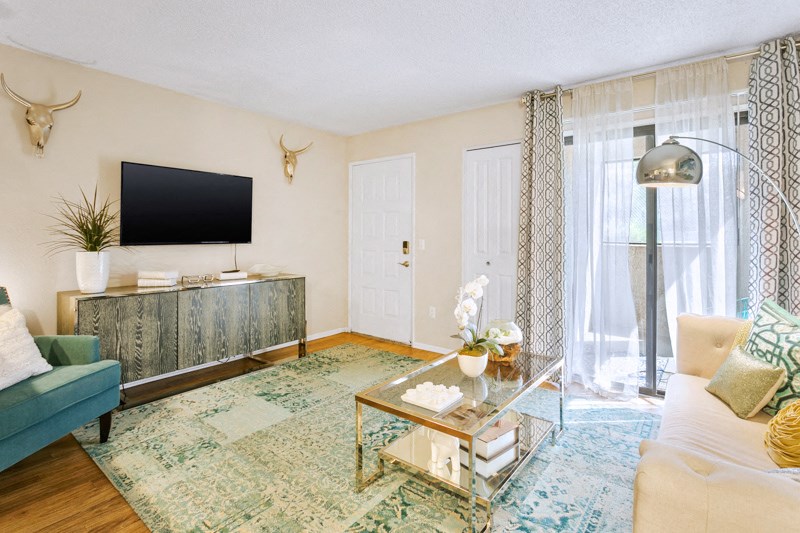 Domain 3201 Apartments Model Living Room