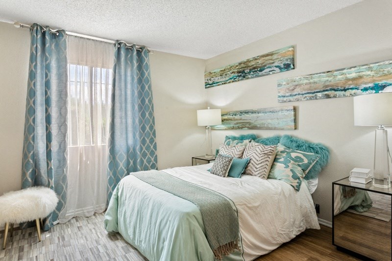 Domain 3201 Apartments Model Bedroom