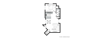 Domain 3201 The Vibe One Bedroom Floor Plan