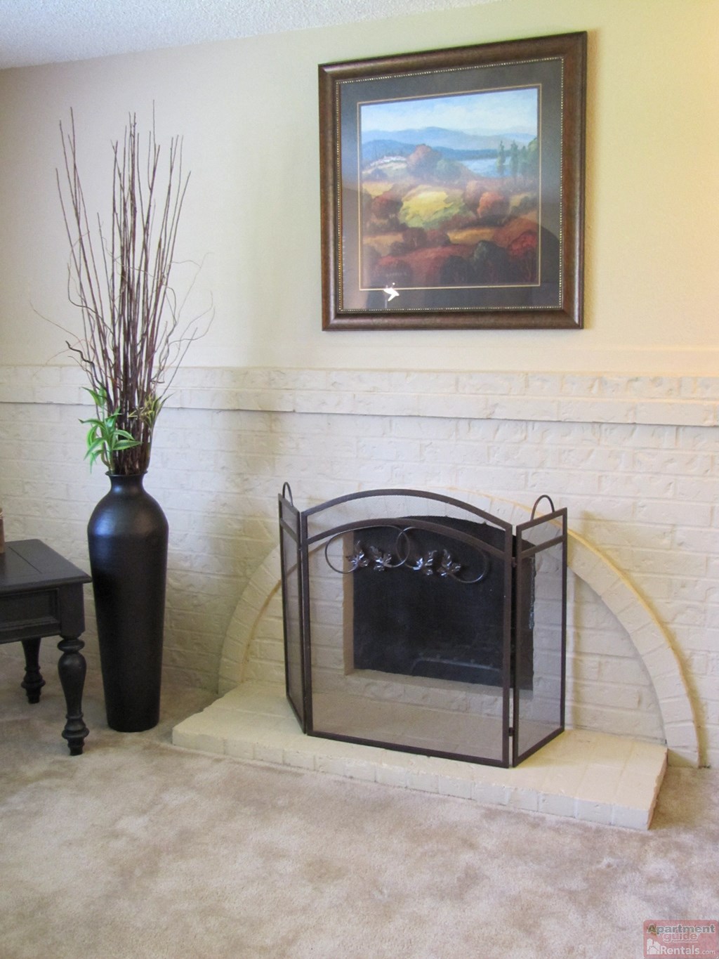 Campbell Park downstairs two bedroom fire place