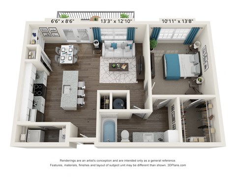 The Dylan Apartments A2 Floor Plan