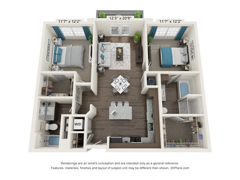 The Dylan Apartments B2 Floor Plan