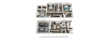 The Dylan Apartments TH 2 Floor Plan