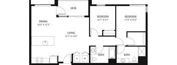 Artix Apartments E3A 2D Floor Plan