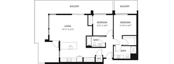 Artix Apartments E4 2D Floor Plan