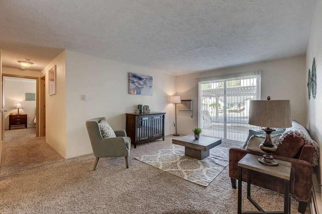 Eagle Rock Model Living Room with Private Patio