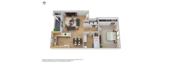 Eagle Rock Apartments in Spokane Valley, Washington One Bedroom Floor Plan
