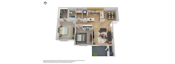 Eagle Rock Apartments in Spokane Valley, Washington Two Bedroom Floor Plan