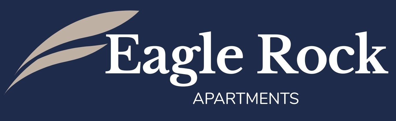 The image is a logo for Eagle Rock Apartments.